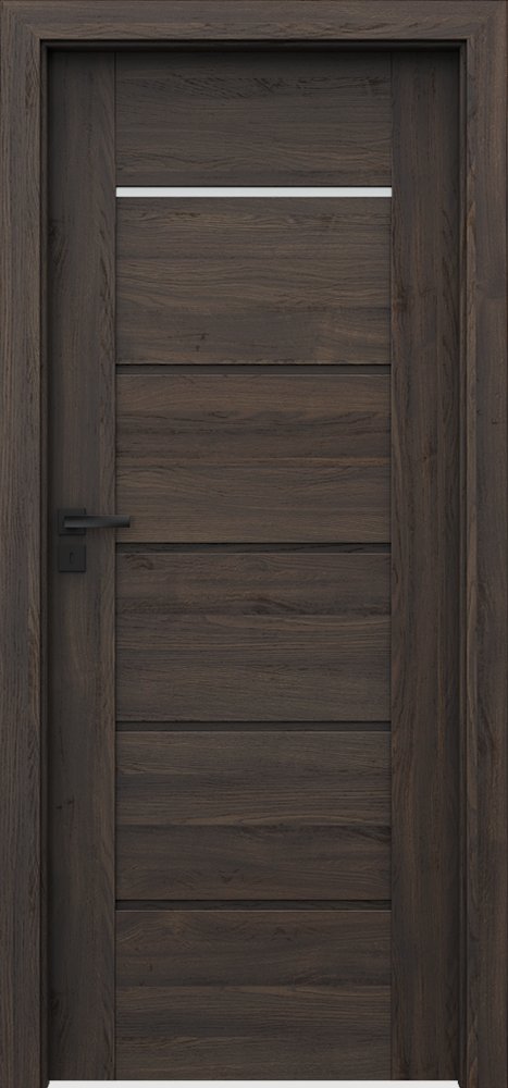 Interiérové dveře VERTE PREMIUM E - E1 - dýha Portasynchro 3D - dub tmavý 