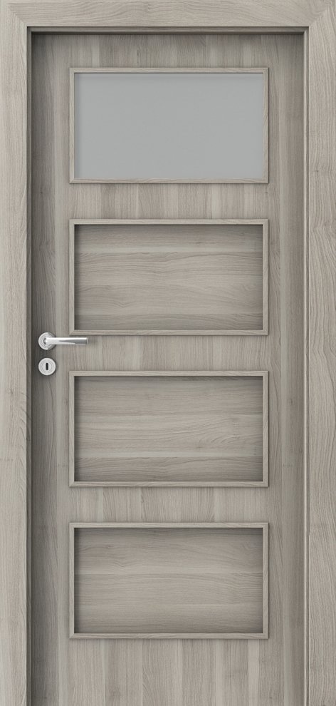 Interiérové dveře PORTA FIT H.1 - dýha Portasynchro 3D - akát stříbrný
