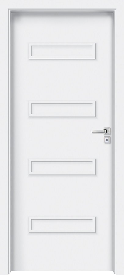 Posuvné interiérové dveře INVADO PARMA 3 - Eco-Fornir laminát CPL - bílá B490