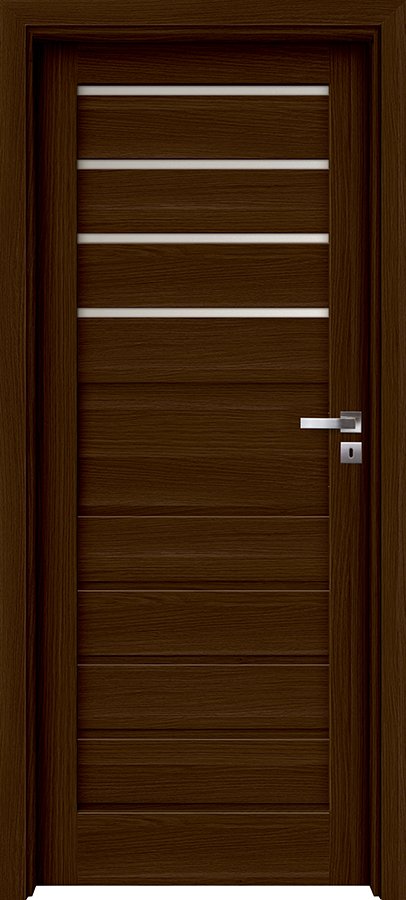 Interiérové dveře INVADO LAGO 2 - Eco-Fornir forte - ořech duro B473