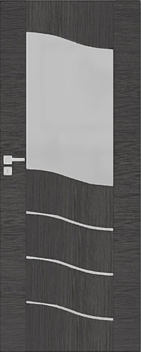 Interiérové dveře DRE TRIESTA - model 2 - dýha DRE-Cell - dub šedý kartáčovaný