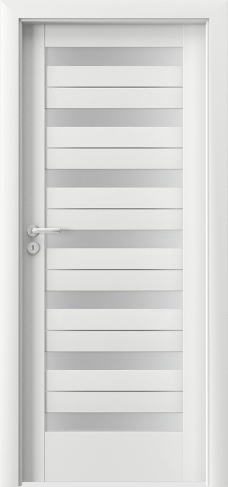 Interiérové dveře VERTE D - D7 intarzie - dýha Portadecor - bílá