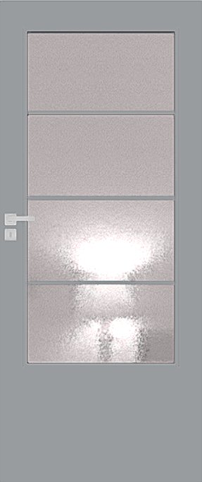 Interiérové dveře DRE ARTE B 20 - dýha DRE-Cell - světle šedá mat