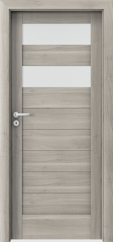 Interiérové dveře VERTE C - C2 - dýha Portasynchro 3D - akát stříbrný