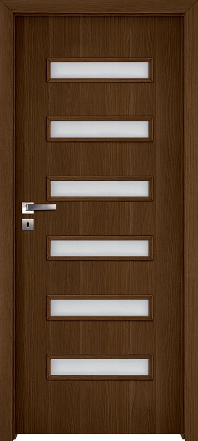 Interiérové dveře INVADO VIRGO 1 - Eco-Fornir forte - ořech duro B473