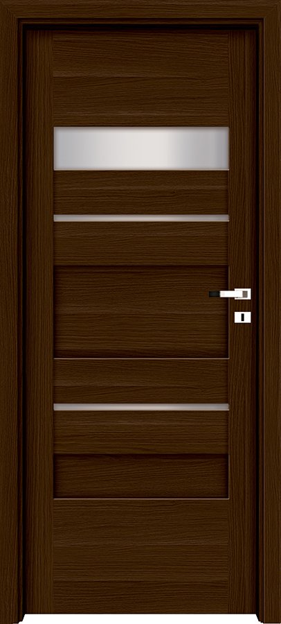 Interiérové dveře INVADO PASARO 2 - Eco-Fornir forte - ořech duro B473