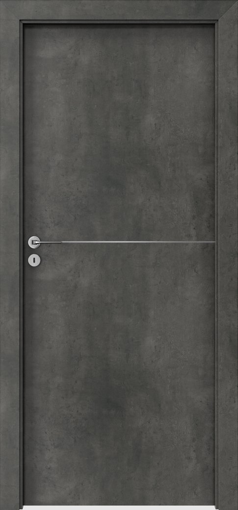 Posuvné interiérové dveře PORTA LINE F.1 - dýha CPL HQ 0,2 - beton tmavý