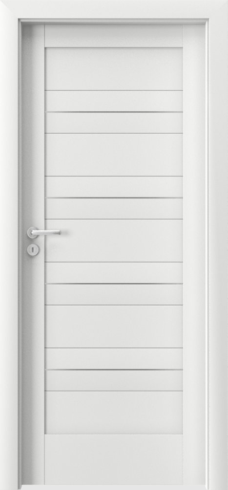 Interiérové dveře VERTE C - C0 intarzie - folie Premium - bílá