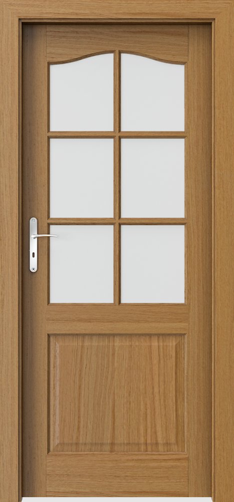 Interiérové dveře PORTA MADRID - střední mřížka - přírodní dýha Satin - dub Winchester