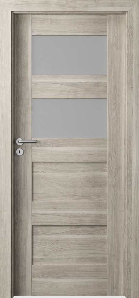 Posuvné interiérové dveře VERTE PREMIUM A - A2 - dýha Portasynchro 3D - akát stříbrný