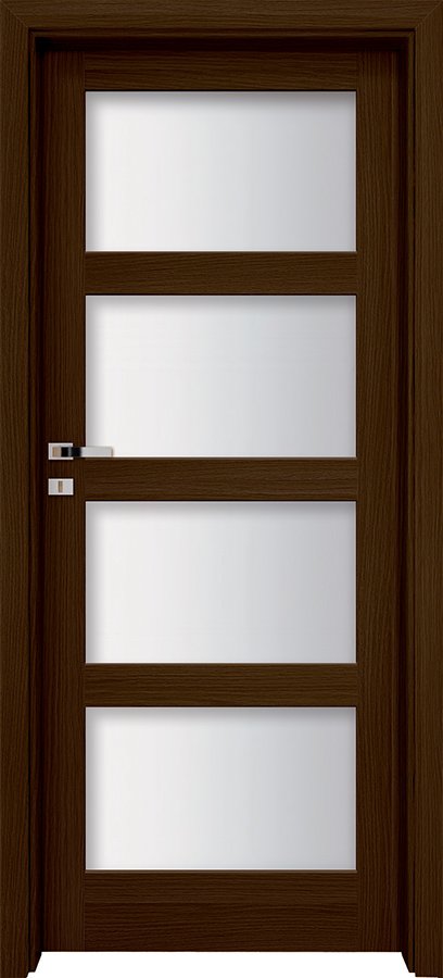 Posuvné interiérové dveře INVADO LARINA FIORI 3 - Eco-Fornir forte - ořech duro B473