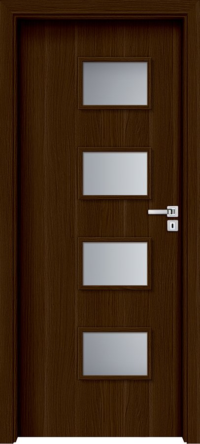 Interiérové dveře INVADO ORSO 1 - Eco-Fornir forte - ořech duro B473