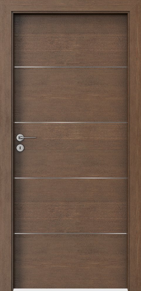 Interiérové dveře PORTA NATURA LINE E.2 - přírodní dýha Satin - dub hnědý