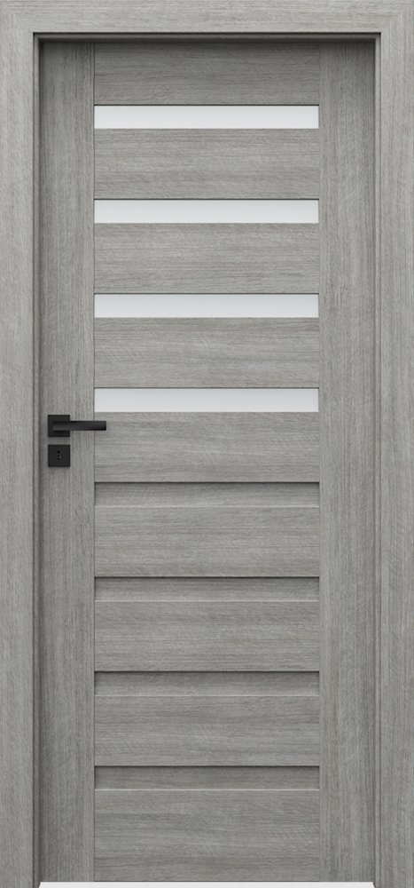 Posuvné interiérové dveře VERTE PREMIUM D - D4 - Portalamino - dub stříbřitý