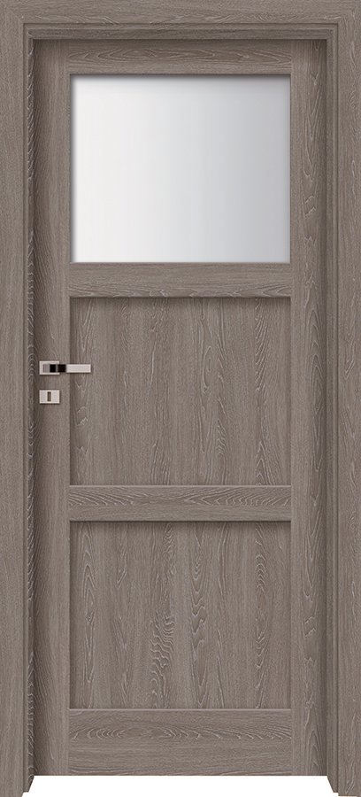 Posuvné interiérové dveře INVADO LARINA SATI 2 - Eco-Fornir forte - dub šedý B476