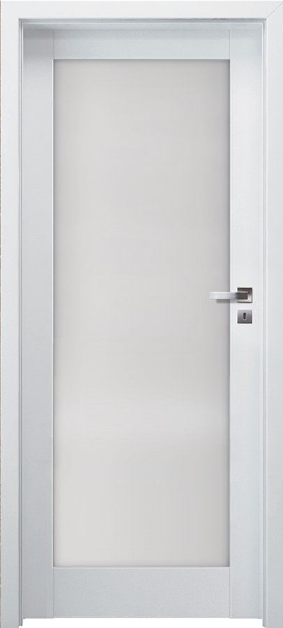 Posuvné interiérové dveře INVADO DOMINO 2 - Eco-Fornir laminát CPL - bílá B490