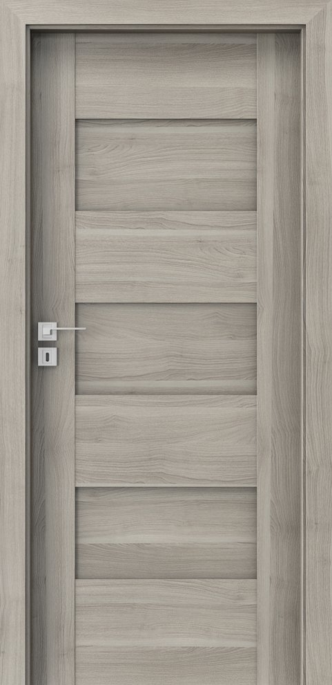 Interiérové dveře PORTA KONCEPT K.0 - dýha Portasynchro 3D - akát stříbrný
