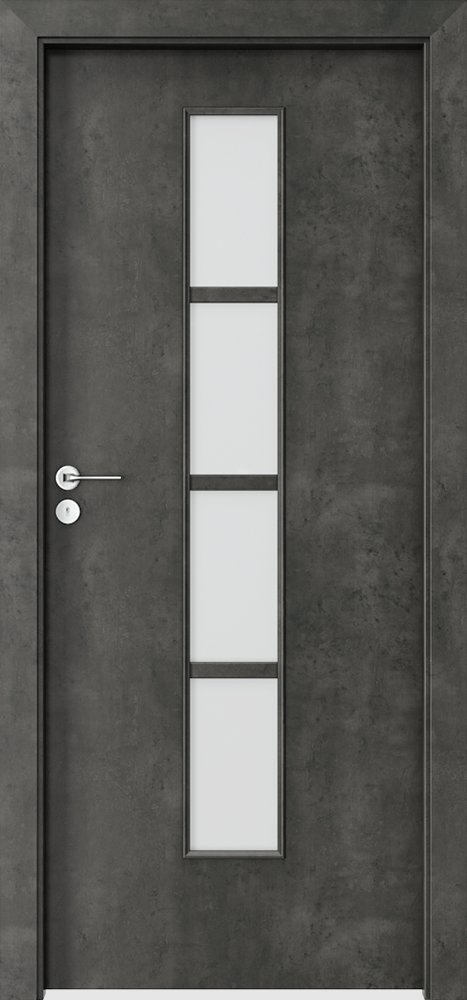 Posuvné interiérové dveře PORTA STYL 2 - dýha CPL HQ 0,2 - beton tmavý