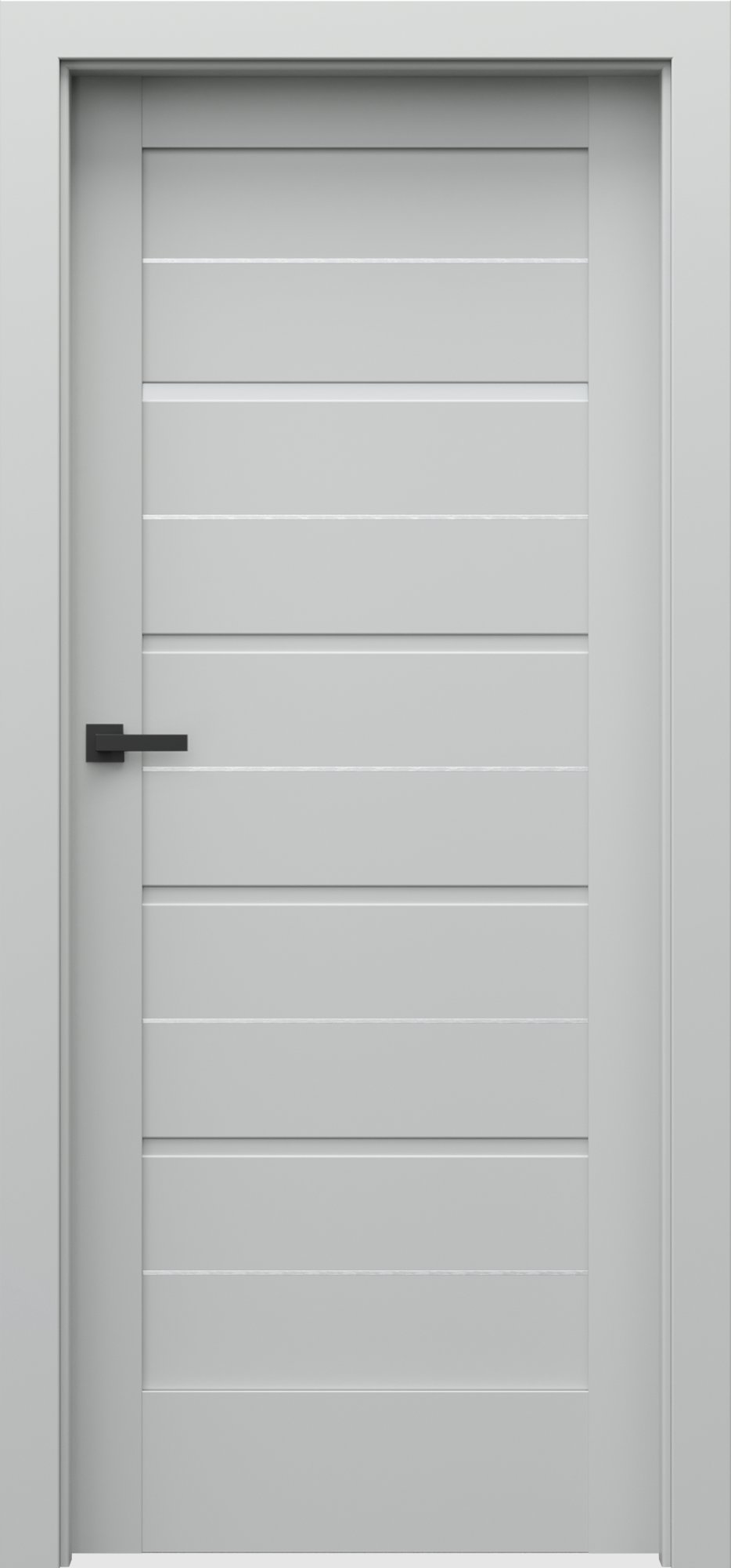 Interiérové dveře VERTE G - G1 intarzie - dýha Portadecor - šedá