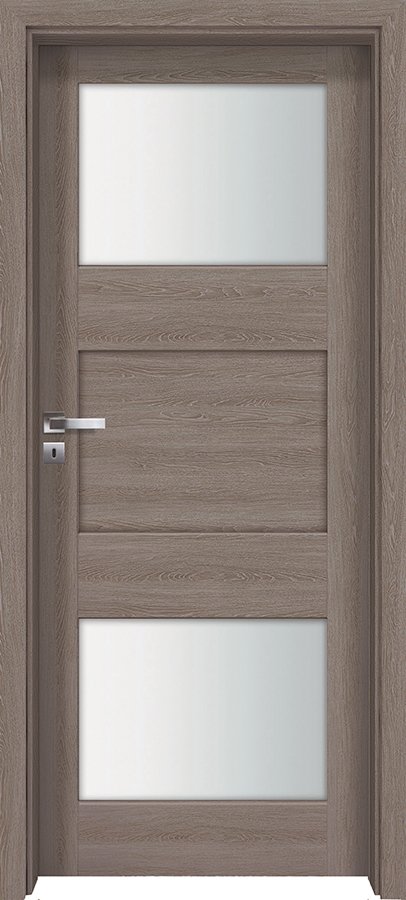 Posuvné interiérové dveře INVADO FOSSANO 5 - Eco-Fornir forte - dub šedý B476
