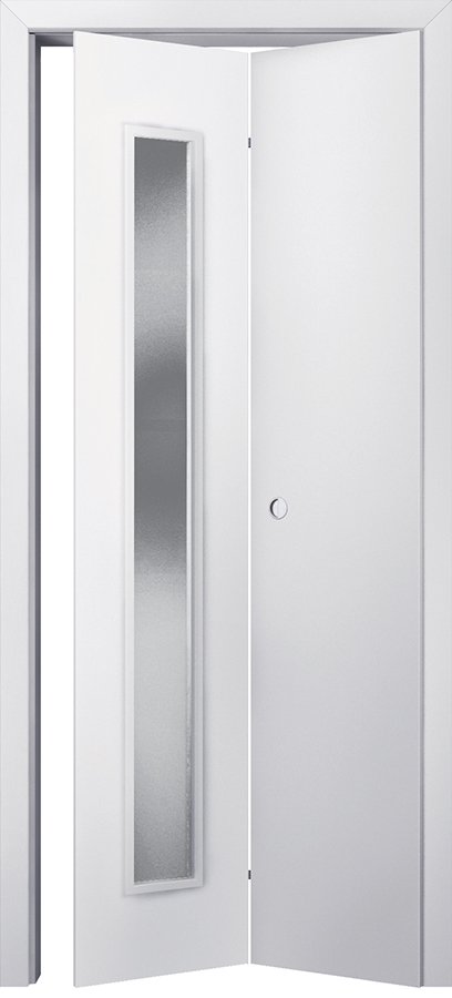 Interiérové skládací dveře INVADO LIBRA - Eco-Fornir laminát CPL - bílá B490