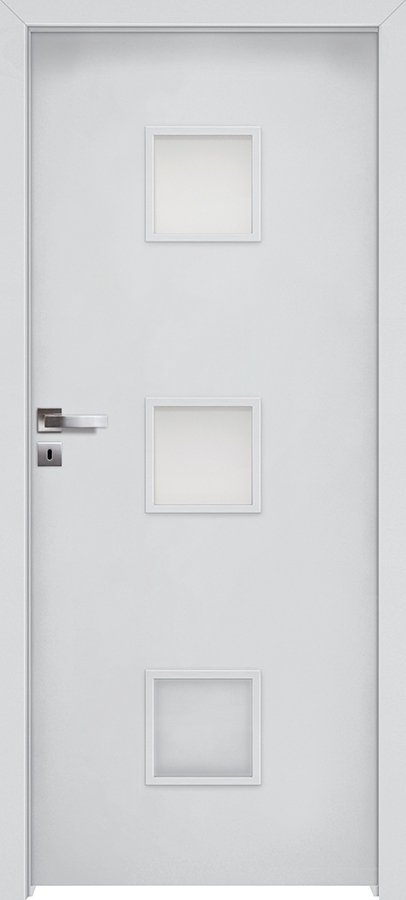 Posuvné interiérové dveře INVADO SALERNO 3 - Eco-Fornir laminát CPL - bílá B490