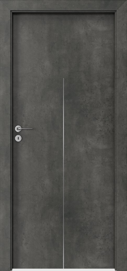 Interiérové dveře PORTA LINE H.1 - dýha CPL HQ 0,2 - beton tmavý