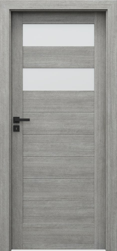 Posuvné interiérové dveře VERTE C - C2 - Portalamino - dub stříbřitý