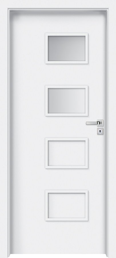 Interiérové dveře INVADO ORSO 3 - Eco-Fornir laminát CPL - bílá B490