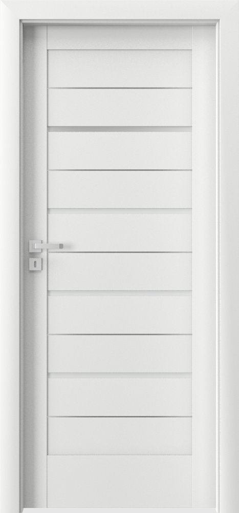 Interiérové dveře VERTE G - G1 intarzie - dýha Portadecor - bílá