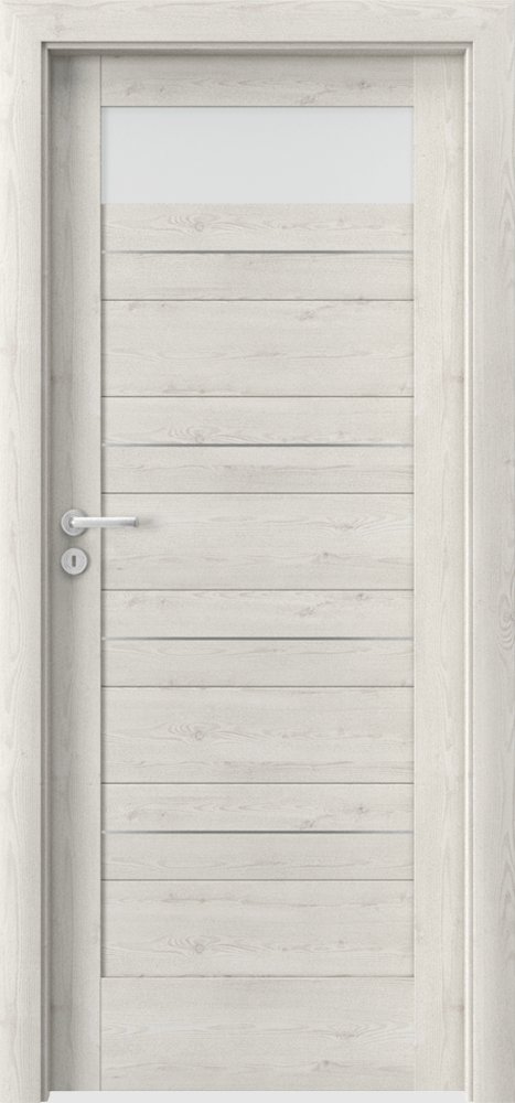 Posuvné interiérové dveře VERTE C - C1 intarzie - dýha Portasynchro 3D - borovice norská