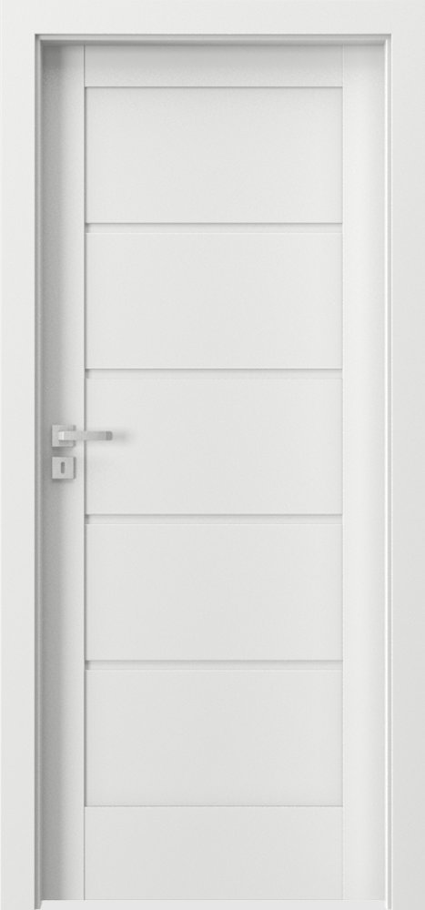 Posuvné interiérové dveře VERTE G - G0 - dýha Portadecor - bílá