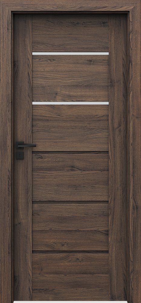 Posuvné interiérové dveře VERTE PREMIUM E - E2 - dýha Portasynchro 3D - dub šarlatový