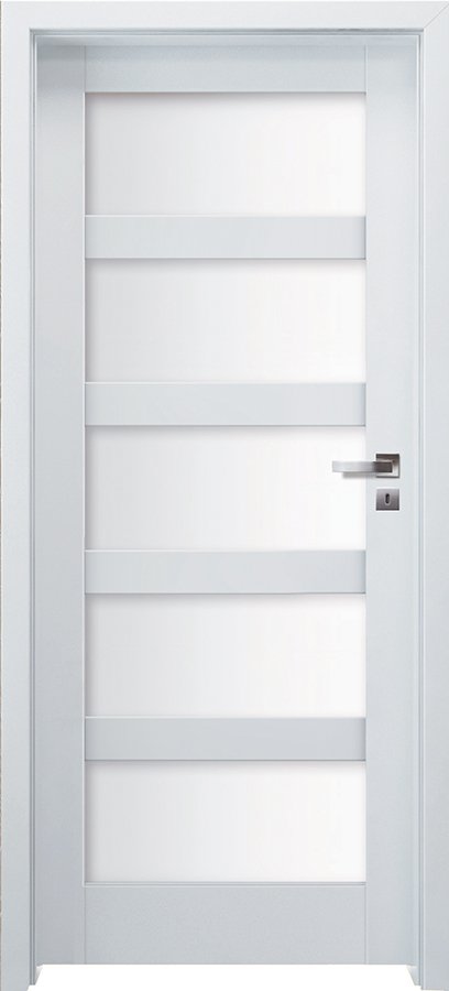 Interiérové dveře INVADO BIANCO NUBE 3 - Eco-Fornir laminát CPL - bílá B490