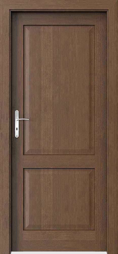 Interiérové dveře PORTA CORDOBA - plné - přírodní dýha Satin - dub hnědý