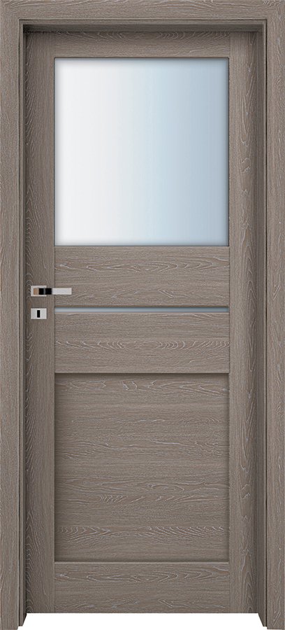 Posuvné interiérové dveře INVADO VINADIO 2 - Eco-Fornir forte - dub šedý B476
