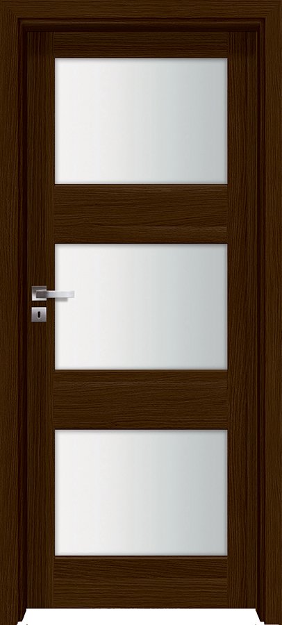 Posuvné interiérové dveře INVADO FOSSANO 6 - Eco-Fornir forte - ořech duro B473