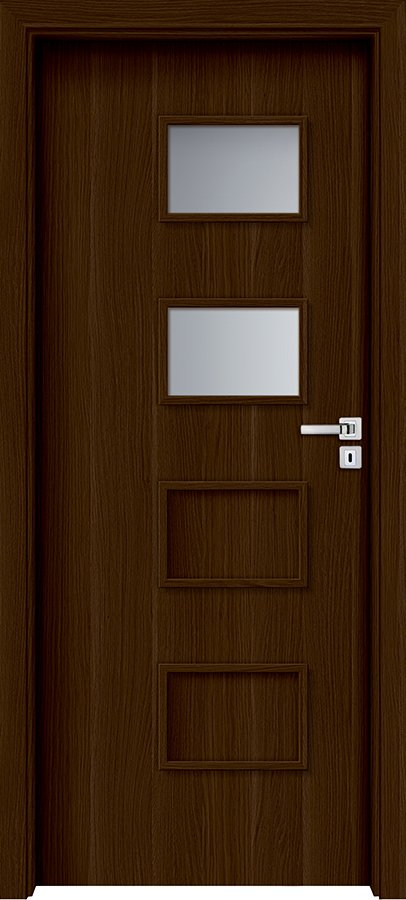 Posuvné interiérové dveře INVADO ORSO 3 - Eco-Fornir forte - ořech duro B473