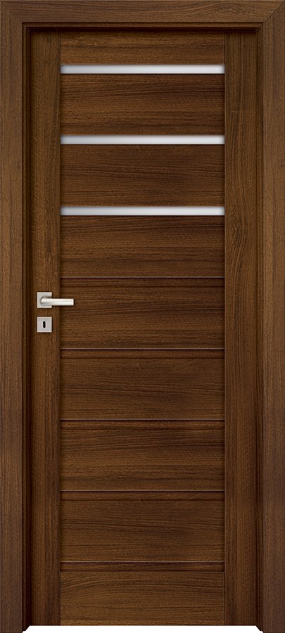 Interiérové dveře INVADO LINEA FORTE 4 - dýha Enduro 3D - ořech klasický B597