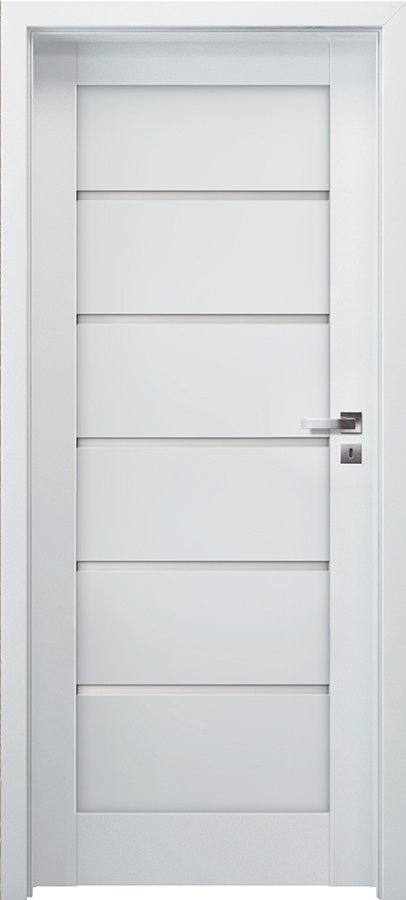 Posuvné interiérové dveře INVADO DOMINO 4 - Eco-Fornir laminát CPL - bílá B490