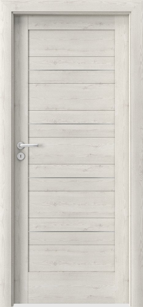 Posuvné interiérové dveře VERTE C - C0 intarzie - dýha Portasynchro 3D - borovice norská