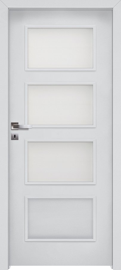 Posuvné interiérové dveře INVADO MERANO 4 - Eco-Fornir laminát CPL - bílá B490