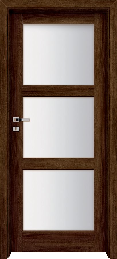Posuvné interiérové dveře INVADO LARINA SATI 3 - dýha Enduro 3D - ořech klasický B597
