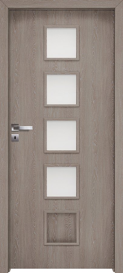 Interiérové dveře INVADO TORINO 5 - Eco-Fornir forte - dub šedý B476