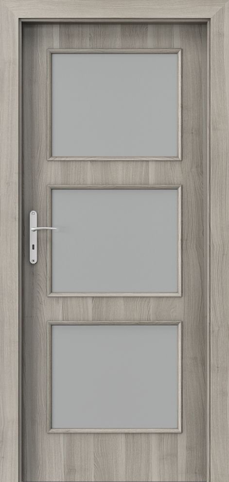 Posuvné interiérové dveře PORTA NOVA 4.4 - dýha Portasynchro 3D - akát stříbrný