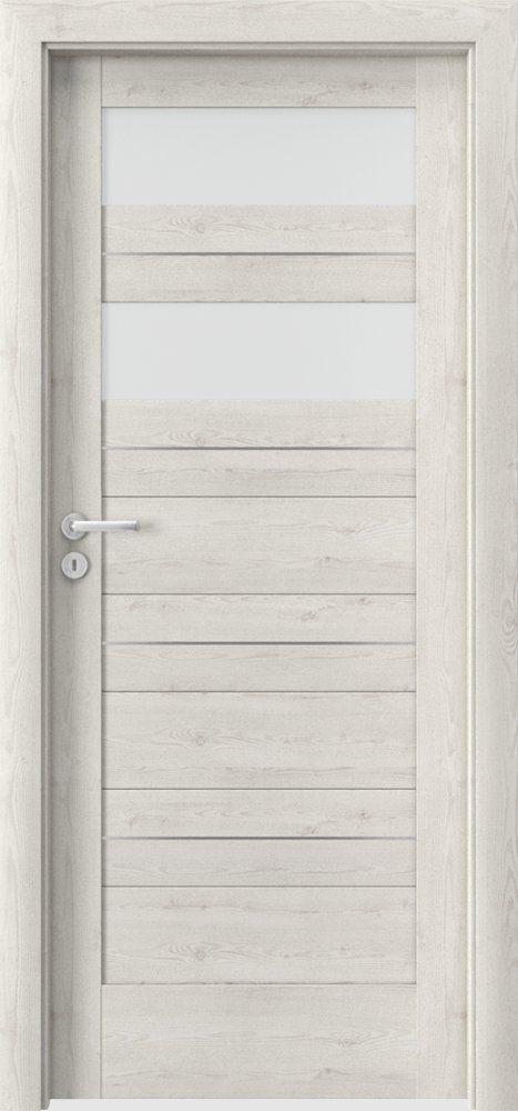 Posuvné interiérové dveře VERTE C - C2 intarzie - dýha Portasynchro 3D - borovice norská