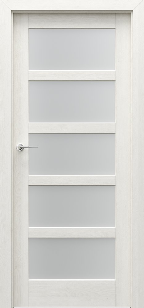 Interiérové dveře PORTA TOLEDO 5 - přírodní dýha Satin - dub bílý