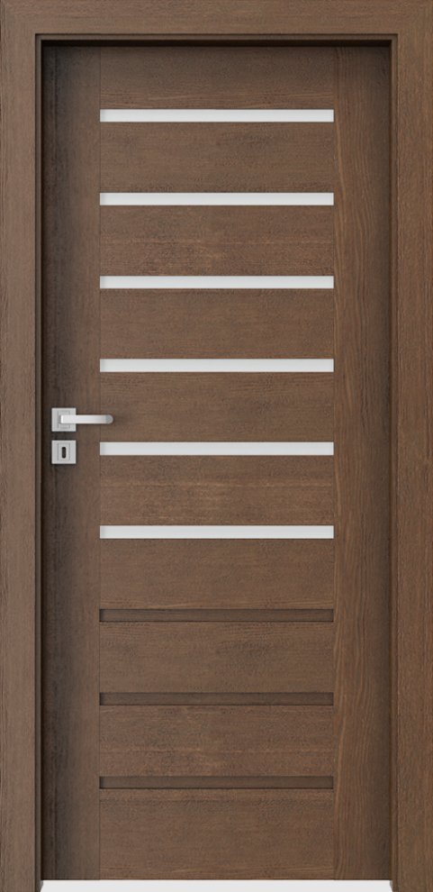 Interiérové dveře PORTA NATURA KONCEPT A.6 - přírodní dýha Satin - dub hnědý