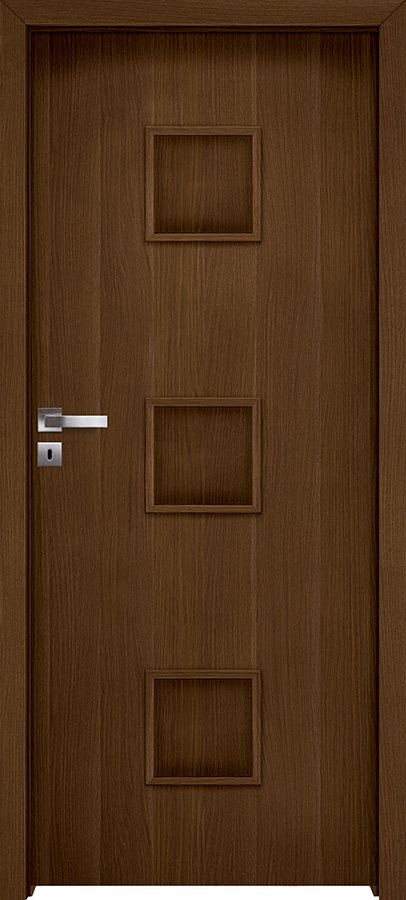 Posuvné interiérové dveře INVADO SALERNO 1 - Eco-Fornir forte - ořech duro B473