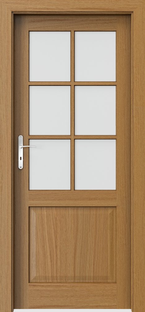 Interiérové dveře PORTA CORDOBA - střední mřížka - přírodní dýha Satin - dub Winchester